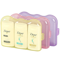 SUNHSING Étui de rangement en gros pour bouteilles de voyage, conteneur transparent en plastique pour cosmétiques, étui de protection pour articles de toilette et gel douche