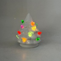 Ornements de Noël en céramique peints à la main, écologiques et de haute qualité, avec mini-lumières LED pour la décoration de l'arbre de Noël