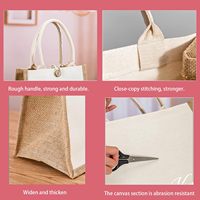 Sac en jute personnalisé de qualité supérieure, écologique et recyclé, avec poignées en lettres et bandoulière, taille moyenne, pour la vie quotidienne, prix d'usine, vente en gros