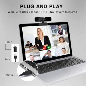 Cámara <span class=keywords><strong>Web</strong></span> 4K Ultra HD, Cámara para Computadora, para Monitor de PC, Laptop, Escritorio - Cámaras <span class=keywords><strong>Web</strong></span> Externas con Micrófono, Adaptador USB C - Product Image 4