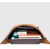 Sac de taille pour hommes Sacs de messager pour hommes Petite pochette Sac de poitrine en cuir fronde