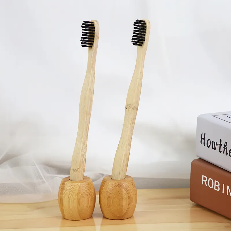 Fabrika özel biyobozunur bambu diş fırçası güvenlik malzemeleri ekstra yumuşak kıllar diş fırçası