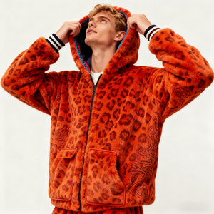 Felpe e Maglioni DOGER Personalizzati in Morbida Pelliccia per Unisex, <span class=keywords><strong>Felpa</strong></span> Vintage in Sherpa <span class=keywords><strong>con</strong></span> Motivo in Rilievo - Product Image 1