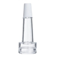 Bouchon compte-gouttes pour ampoule, flacon réutilisable, embout en silicone transparent, tête en forme de corne pour flacons, bouchon