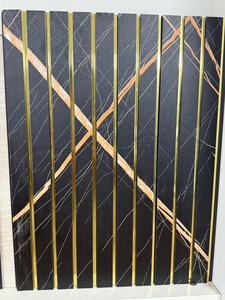 Panneaux rainurés en PVC Golden Line, ignifuges, décoratifs pour murs intérieurs, <span class=keywords><strong>grille</strong></span> de plafond - Product Image 3
