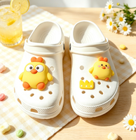 Breloques de chaussures en PVC personnalisées avec décorations bouton et fleur, détachables, adaptées aux trous, pour enfants et adultes