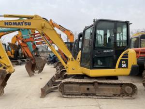Bon état Komatsu PC56 Mini excavatrice d'occasion pelleteuses PC50MR PC55MR PC56 PC60 PC70 PC78US en stock à vendre - Product Image 2