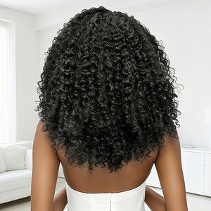 Perruques de cheveux humains naturels femmes crépus bouclés brut Remy 100% faisceaux de cheveux humains en gros 5X5 13X4 13X6 perruques avant de lacet cheveux humains - Product Image 1