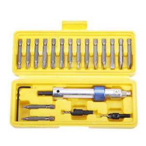 Juego de brocas de <span class=keywords><strong>20</strong></span> piezas de alta calidad, brocas de destornillador de acero de alta velocidad duraderas, herramienta de caja y unidad abatible - Product Image 1