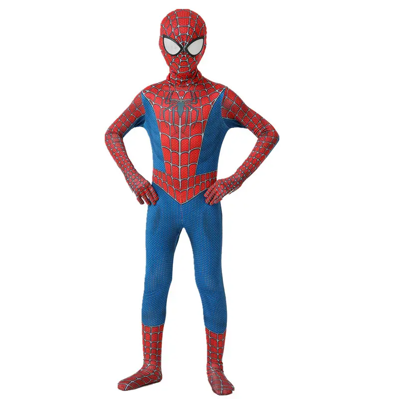 Halloween Party Children Movie Character Red Spiderman Bodysuit kids costumes spiderman