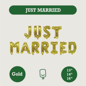 Banner Palloncini Foil Just Married Oggi Sposi Produttore Personalizzato OEM Mylar Fabbrica Auditata FAMA BSCI - Product Image 5