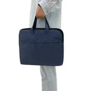 थोक नायलॉन सस्ते ज़िप प्रचार सम्मेलन दस्तावेज बैग फायर प्रतिरोधी सुरक्षात्मक लैपटॉप बैग