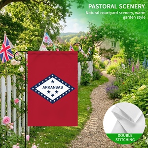High Quality Micsan Custom Garden Flag 12x18 Double Sided Polyester Waterproof American Arkansas Diamond Star Country Flags - Product Image 6