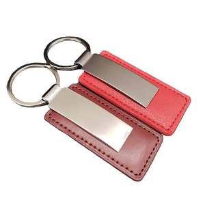 Gepersonaliseerde aanpassingen Nieuwe innovaties Goede prijs Bulk blanks PU Letterpress printen Milieuvriendelijke lederen sleutelhangers - Product Image 5