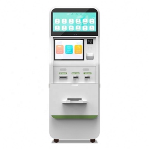 Convenient Movable Casters Card Reader Facial Camera for Self-Check Payment Kiosk Self Service Kiosk Market - Product Image 1