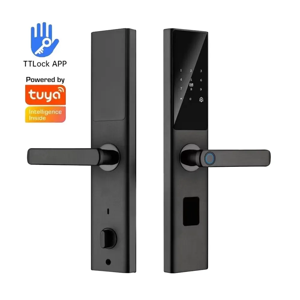 High Security Hotel Door Lock  Electronic Digital Fingerprint Key Card Password  Lock System With Tuya Wifi App Software · image 2