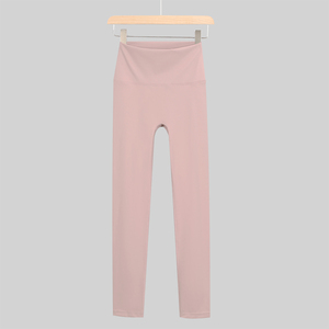 Leggings de sport pour femmes en nylon double face haute élasticité, pour la course, le fitness et le yoga, motif uni avec logo à la taille et poches - 1 vendu - Product Image 5
