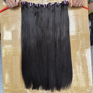 Extensions de cheveux humains vierges vietnamiens, lisses, de qualité supérieure, cuticules intactes, provenant d'un seul donneur - Product Image 2