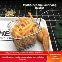 Évier de cuisine en acier inoxydable Snack Rack Mini panier à frire maille passoire et passoire frites nourriture ménage outils de cuisine