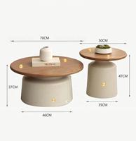 Table basse de luxe légère, vente directe usine, style moderne et épuré pour la maison, design italien pour salon, style crème rond
