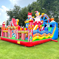 Parque de Trampolines Inflable Grande con Temática Animal para Niños, Castillo Inflable para Exteriores