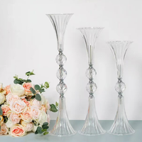Transparente Kunststoff-Tischvase als Mittelpunkt-Blumenständer für Hochzeiten, Partys und Bankette, Tischdekoration, Hergestellt in China