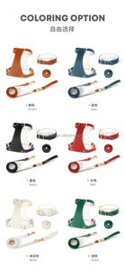 مجموعة طوق طوق طوق طوق سترة تكتيكية للكلاب من الجلد الناعم مع حقيبة Airtag - Product Image 6