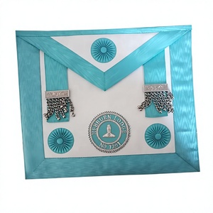 Tablier en cuir brodé à la main pour Maître Maçon, avec aimant et perles - Style classique personnalisé, vente en gros - Product Image 1