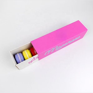 Cajas <span class=keywords><strong>de</strong></span> Papel con Cajón Deslizante para Macarons, Impresión Personalizada, Cajas <span class=keywords><strong>de</strong></span> Embalaje <span class=keywords><strong>de</strong></span> Papel para Macarons, Pasteles, Donas y <span class=keywords><strong>Galletas</strong></span> - Product Image 1