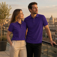 200gsm stevige gebreide katoenmix voor overhemd, 70% katoen 30% polyester, met kraag, heren, zakelijk casual uniform, op maat bedrukt