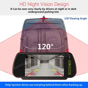 Waterproof IR Night Vision Rear View Camera 3rd Brake Light Reverse Camera Backup Camera For Mercedes-Benz Sprinter VW Crafter