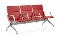 Banc moderne en acier à 3 places pour aéroport, hôpital, gare routière et centre commercial - Écologique et facile à nettoyer
