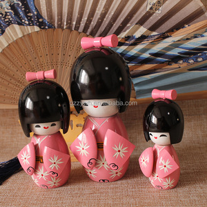2025 vente chaude Mini mignon multicolore en bois artisanat traditionnel Kokeshi 3 1 poupée japonaise enfant cadeau Figurine dos école Halloween - Product Image 2