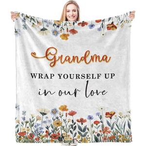 Floral Flannel Blanket Throw Blanket Nap Blanket Reversible Cozy Warm for Home Office Nap Custom Print Bulk Wholesale - Product Image 5