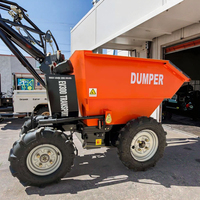 Mini-dumper électrique d'occasion avec accessoires, type chargeuse compacte sur chenilles, moteur et pompe haute performance pour la restauration et le commerce de détail
