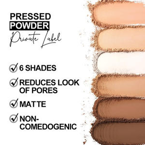 Logotipo personalizado Proveedores de cosméticos Maquillaje <span class=keywords><strong>Polvos</strong></span> prensados Polvo facial Cobertura completa Polvo compacto - Product Image 2