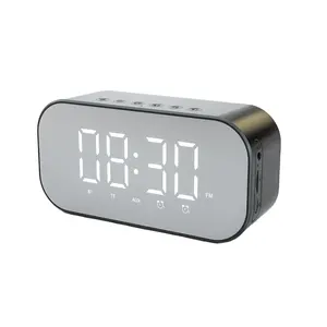 YAYUSI Günstiger Preis S5 Mini Clock Lautsprecher mit Time Temp Clock Display Unterstützung BT TF AUX Line Connect Tragbare drahtlose Lautsprecher