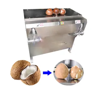 Dual Station Coconut Dehusking Automatic Brown Skin Coconut Peeler Machine Electric Coconut Sheller Machine