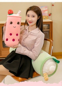 Peluche en forme de tasse de thé au lait aux fruits, grande et mignonne, de qualité douce, oreiller de sommeil pour bébé avec rembourrage en PP, type <span class=keywords><strong>bulle</strong></span> - Product Image 5