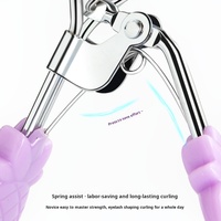 Penjepit Bulu Mata Mini Berbentuk Nanas dengan Gagang Khusus, Bahan Stainless Steel, Pemanas, Grosir, Model Bunga Ungu Gaya Bunga Matahari MJL