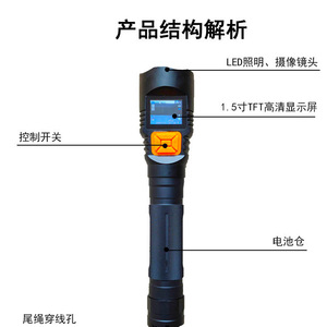 Lampe de travail intelligente multifonctionnelle TME1618A, lampe de travail portable à LED rechargeable - Product Image 5