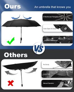 Semi Automatic 3-Folding <b>Umbrella</b> with Custom Logo for Business Gifts-UPF 50+ Oxford Material Classic Design Outdoor Use - Product Image 2