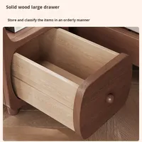 Table de chevet ultra-étroite en bois massif Mini étagère de rangement pour location maison lumière chambre armoire table de