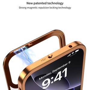 เคสโทรศัพท์แม่เหล็กแบบด้าน วัสดุ PC สำหรับ iPhone 17 14 15 16 Pro Max พร้อมกรอบระบายความร้อนอะลูมิเนียมอัลลอยด์ ป้องกันการกระแทก ขายดี - Product Image 4