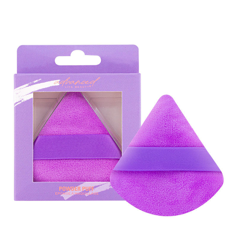 Purple Triangle Powder Puff