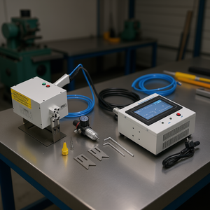 Máquina de Marcado por Micropercusión Portátil Fervi Plus con Controlador Digital y Sistema de Compresor de Aire para Uso Industrial - Product Image 2