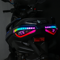 Pour YAMAHA XMAX 300 2023 : Feu arrière LED RGB avec clignotants et fonctions de freinage, pièces de modification certifiées E-mark