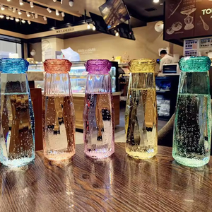 Portable Diamond Cup Creative Promotional Water Bottle Custom High Quality Glass Water Bottle for Women - Product Image 2