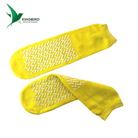Chaussettes antidérapantes jetables tricotées unisexe de haute qualité, style décontracté, motif à pois avec logo, vente en gros