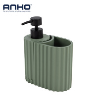 Distributeur de savon en polyrésine avec pompe, flacon de savon liquide rechargeable pour évier de cuisine et lavage des mains dans la salle de bain, manuel